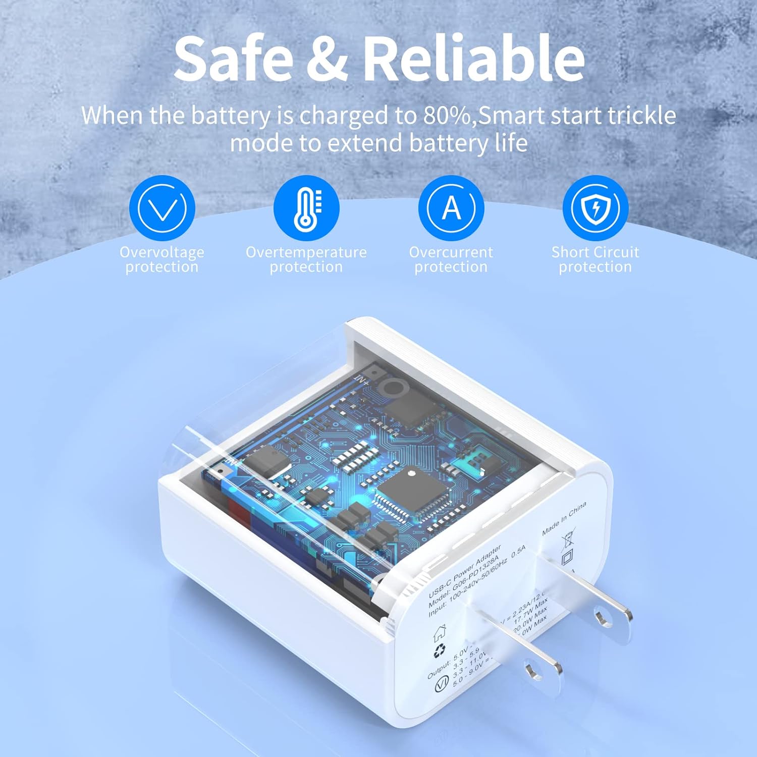 USB C Charger iPhone Charger Fast Charging 3Pack 20W Type C Wall Charger Block with 6FT Long USB C to Lightning Cable Compatible with for iPhone 14Pro/13 Pro/12/12 Pro Max/11/XS Max/XS/XR/X/8 - Image 4